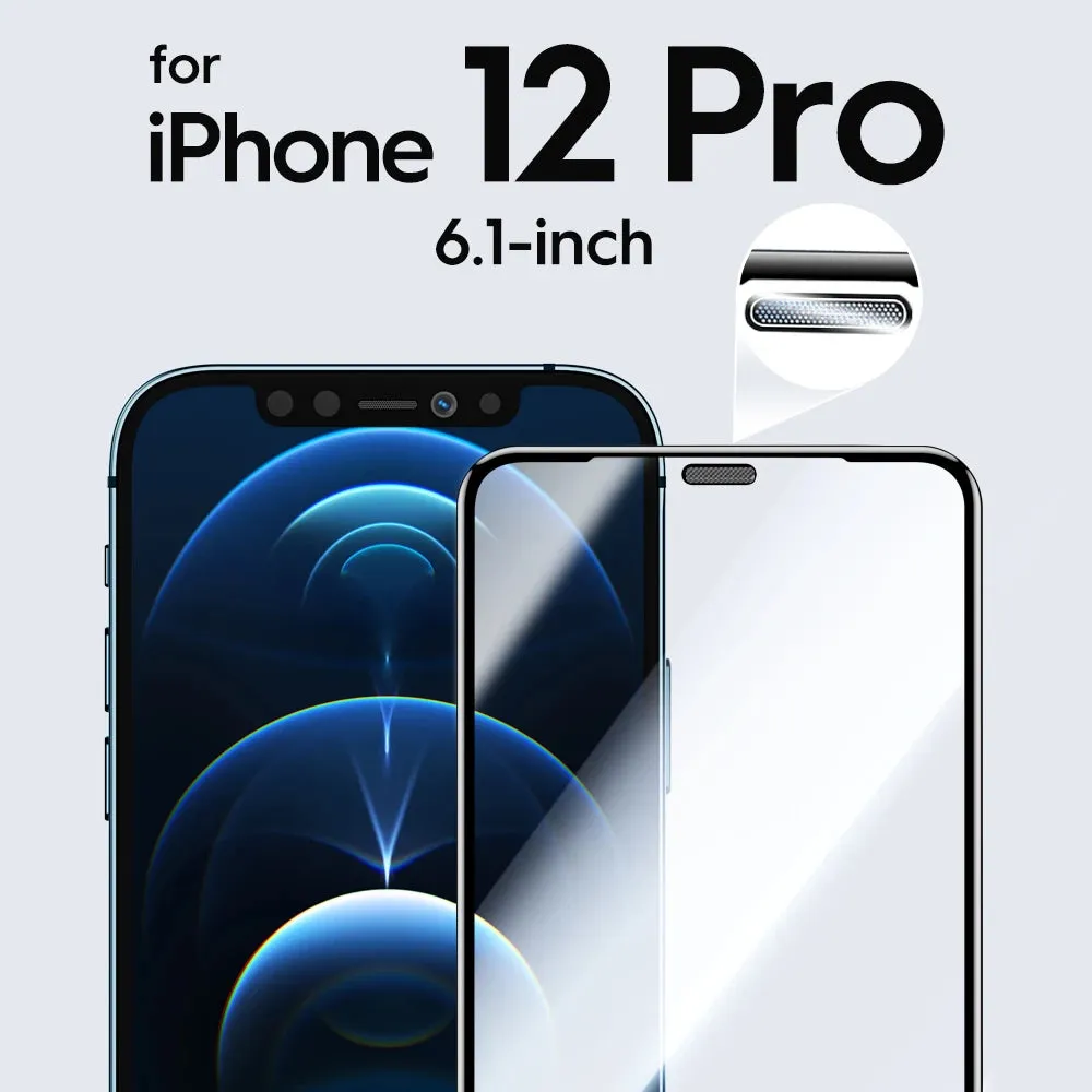 Dust Proof Receiver Tempered Glass Screen Protector For iPhone 14 13 12 11 Pro Max X XS XR 13 12 mini Full Cover HD