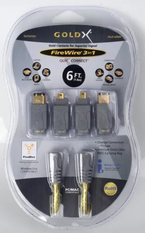 Firewire 3-in-1 Cable Set 6FT