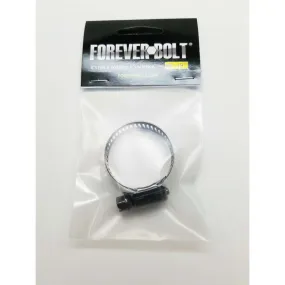 FOREVERBOLT 13/16 in to 1-1/2 in. SAE 16 Black Hose Clamp Stainless Steel Band