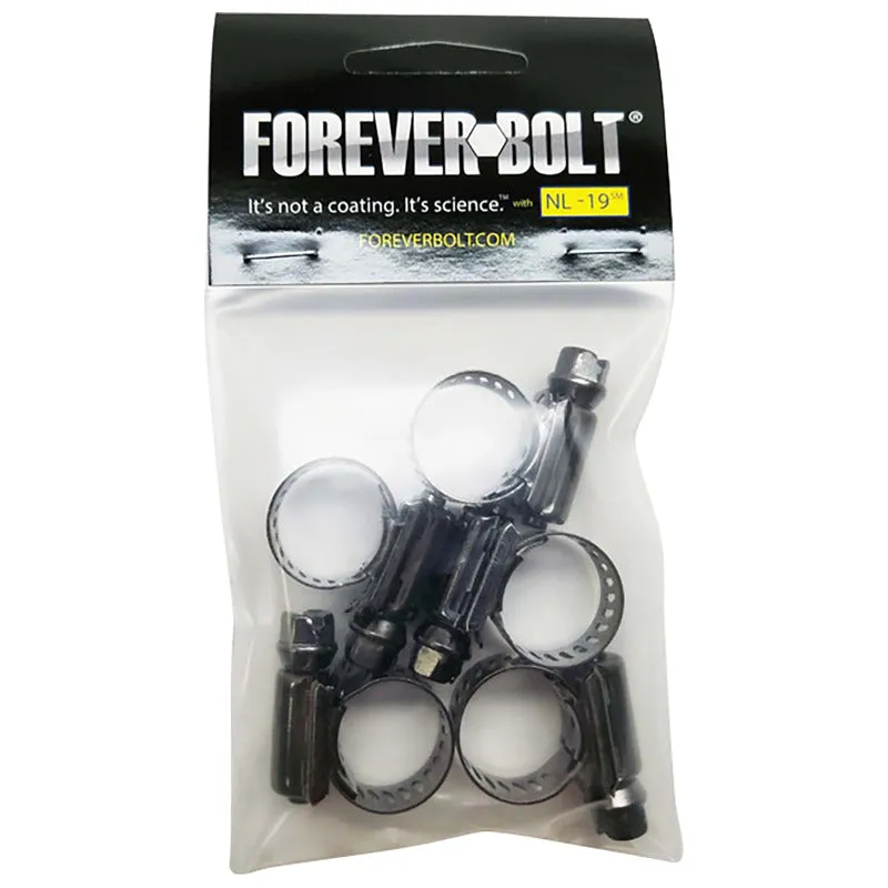 FOREVERBOLT 7/16 in to 25/32 in. SAE 6 Black Hose Clamp Stainless Steel Band