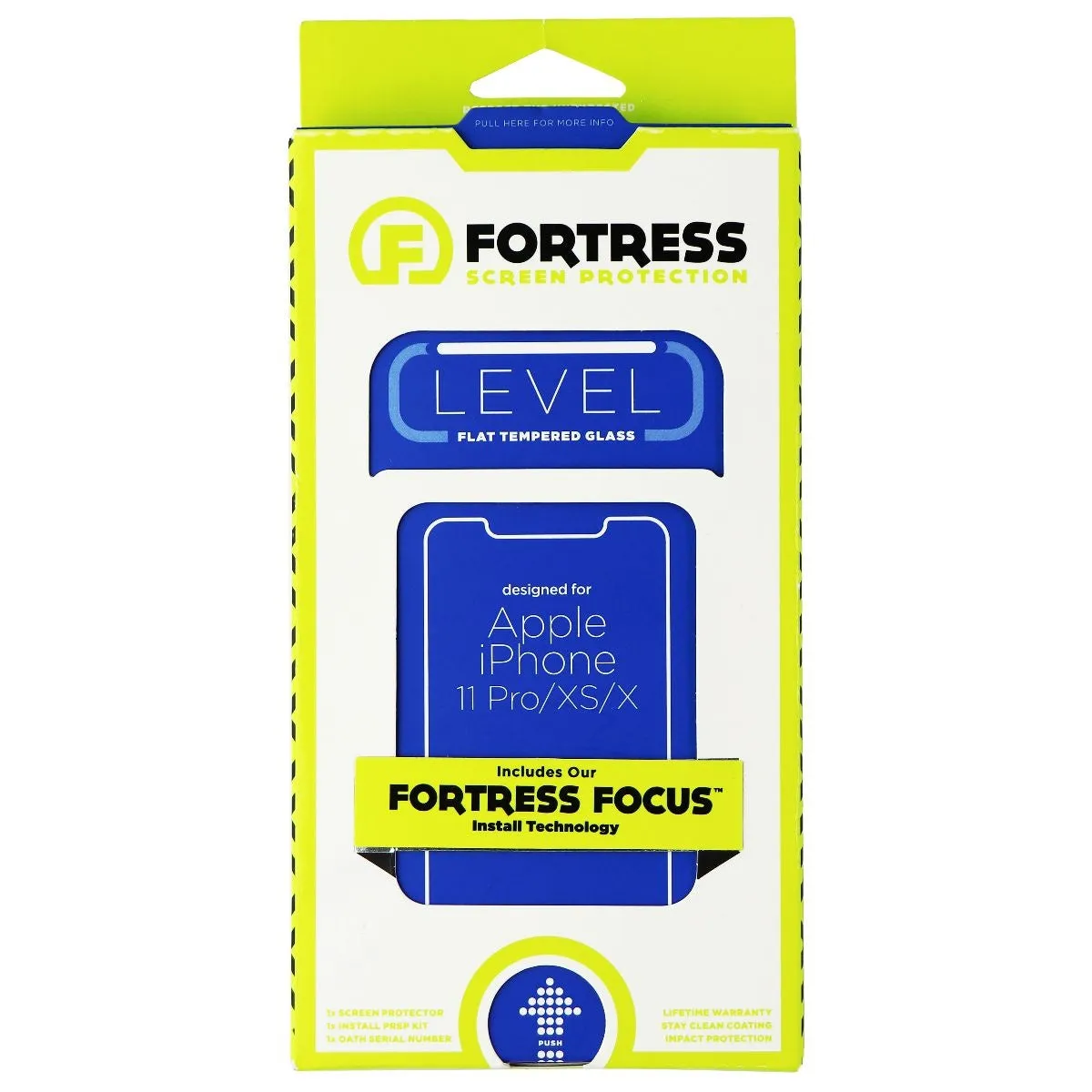 Fortress Flat Tempered Glass Screen Protector for iPhone 11 Pro / Xs / X