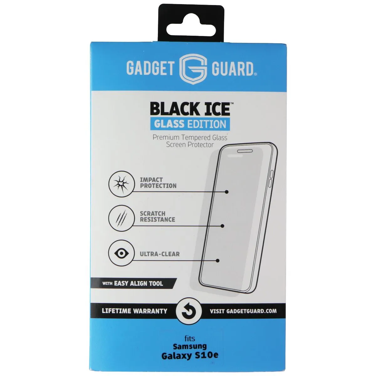 Gadget Guard Black Ice Tempered Glass with Align Tool for Galaxy S10e - Clear