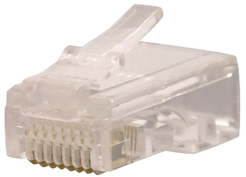 Gardner Bender GMC-88C5 Modular Plug, RJ-45 Connector, 8 -Contact, 8 -Position, White, 50/BAG :PK 50: QUANTITY: 1