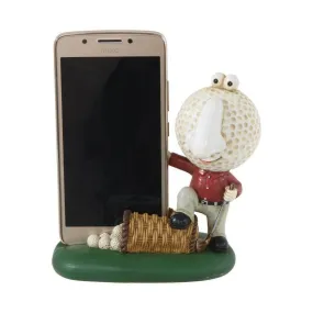 Golfer Novelty Mobile Phone Holder Stand Figure Gift