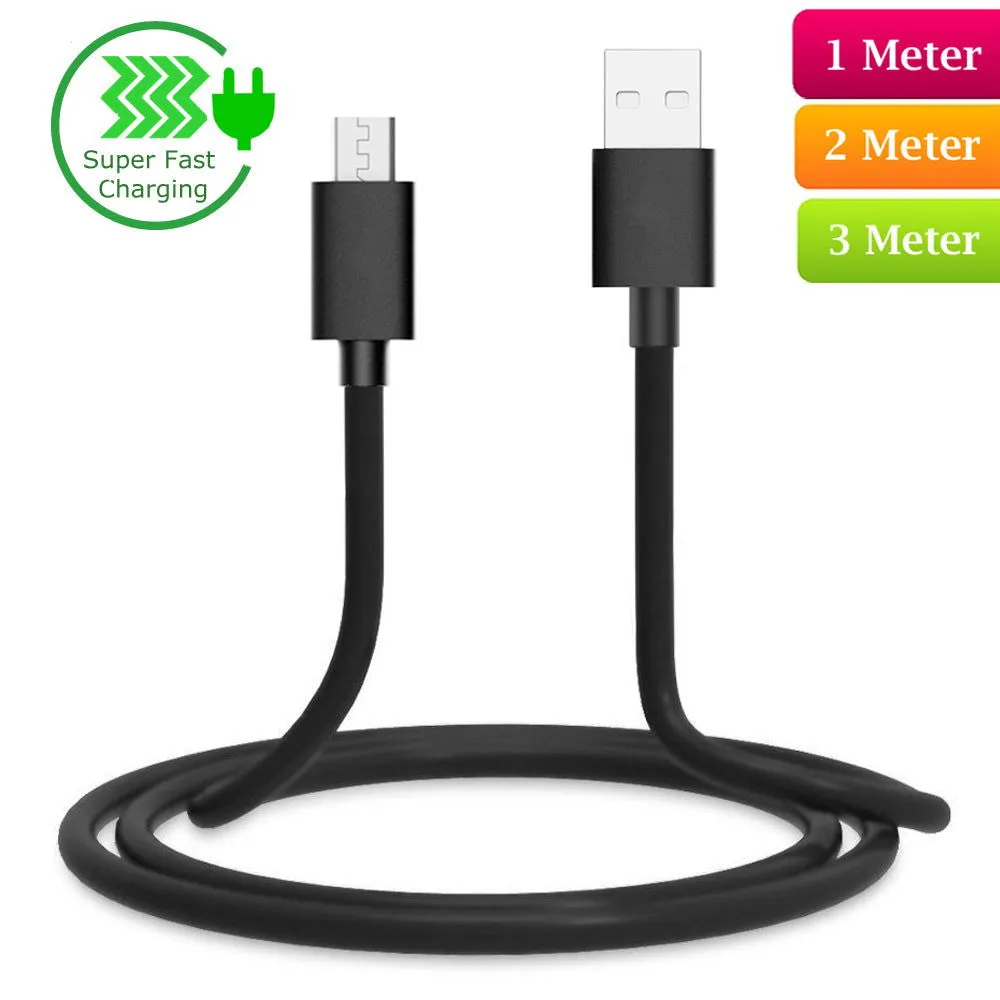 Heavy Duty Extra Long Fast Charge & Data Sync Micro USB Cable 1M 2M 3M