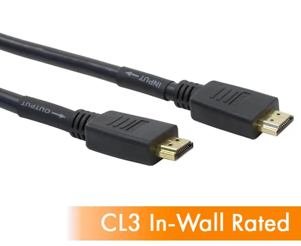 High Speed HDMI 1.4 Cable, M to M, CL3 Rated, w/ Equalizer, 75ft, 4K, 1080p, 60Hz