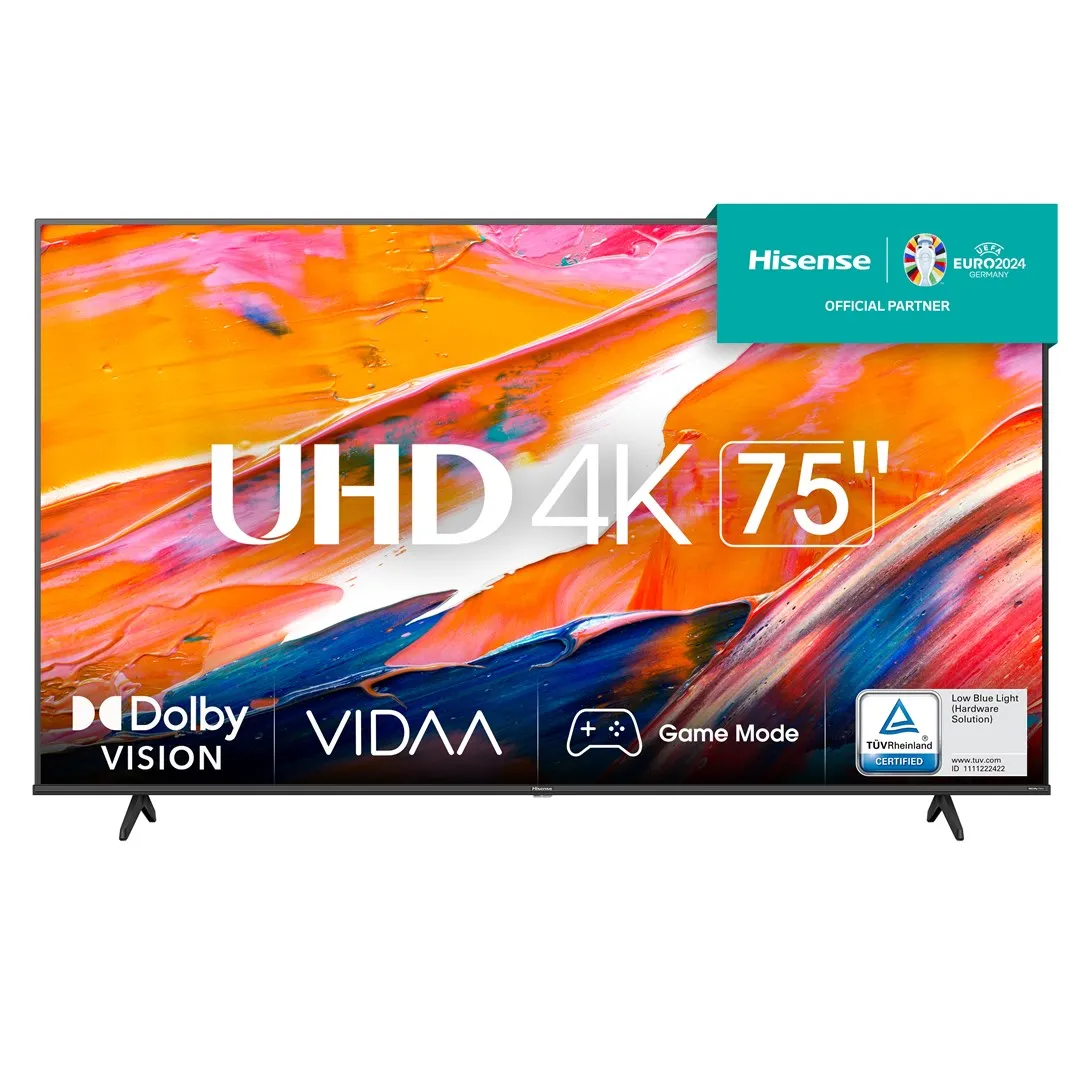 Hisense 75A6k Tv 190.5 Cm (75") 4K Ultra Hd Smart Tv Wi-Fi Black 350 Cd/M²