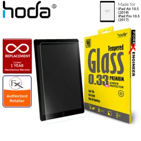 Hoda Tempered Glass Screen Protector for iPad Air 10.5" (2019) - Pro 10.5" (2017) - 0.33mm Full Coverage Screen Protector - Black