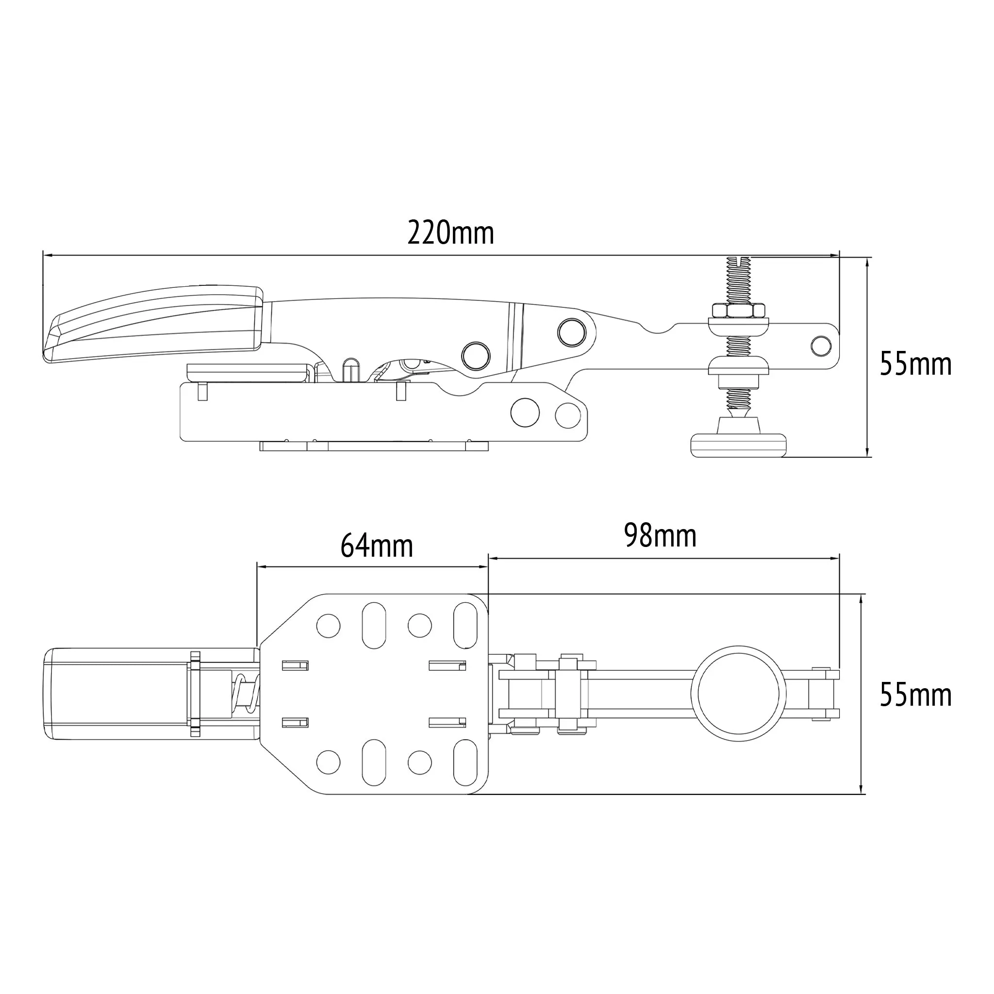 Horizontal Toggle Clamp - 40mm