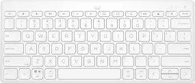 HP 350 Compact Bluetooth Keyboard, White, Connect up to 3 Devices via Bluetooth 5.2, Multi-OS, with SMART Shortcuts, Dictation and Emoji Keys, Recycled Materials