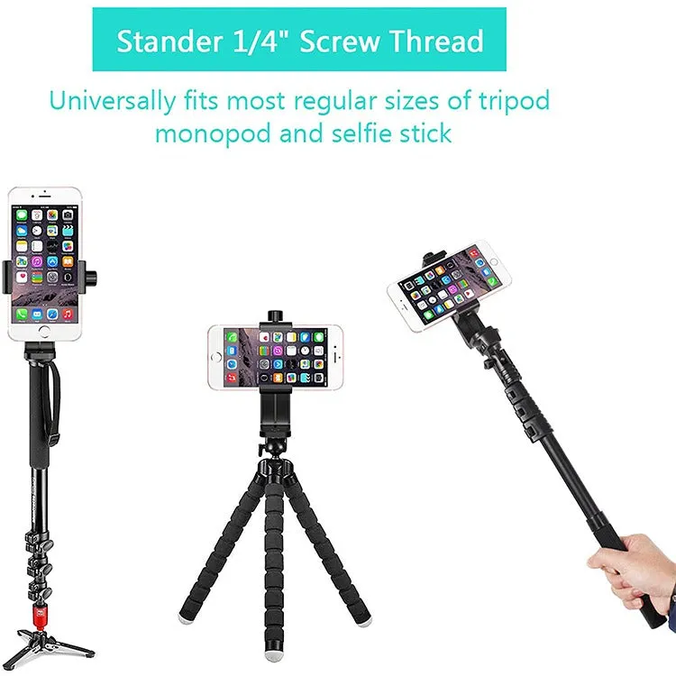 Hridz Universal Smartphone Tripod Mount Adapter Adjustable Clamp Phone Holder Clip Holder