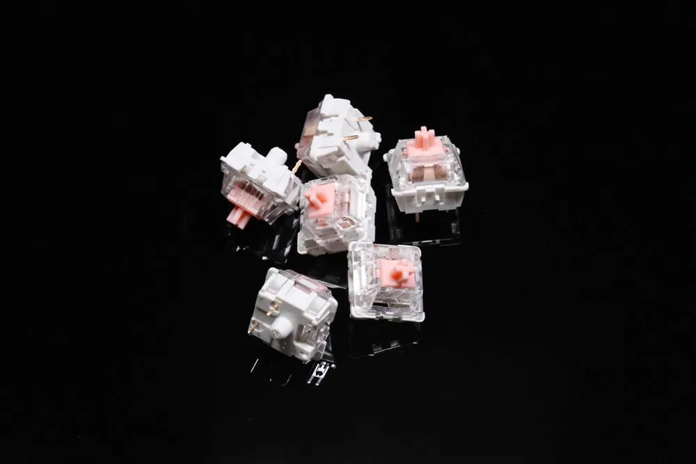 Huano Pink Switch RGB SMD Linear 60g Switches For Mechanical keyboard mx stem 3pin Pink clear