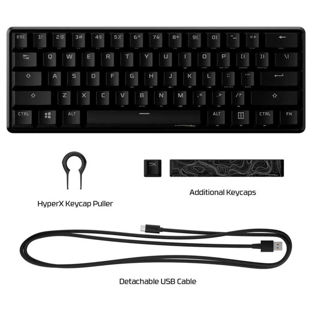 HyperX Alloy Origins 60 Mechanical Gaming Keyboard - Black | 259-6P6K8AA-ABU