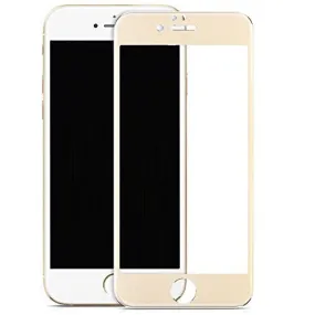 iPhone 8 Screen Protector, Premium HD Ultra Slim Anti-Scratch Temper Glass Screen Protector - Gold