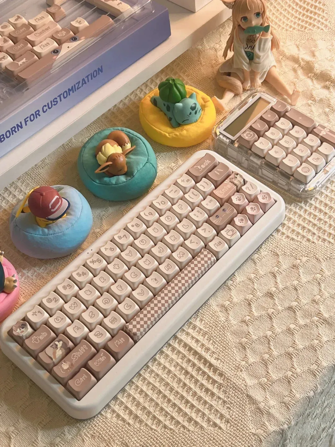 Kawaii Cat Keyboard Keycaps Set