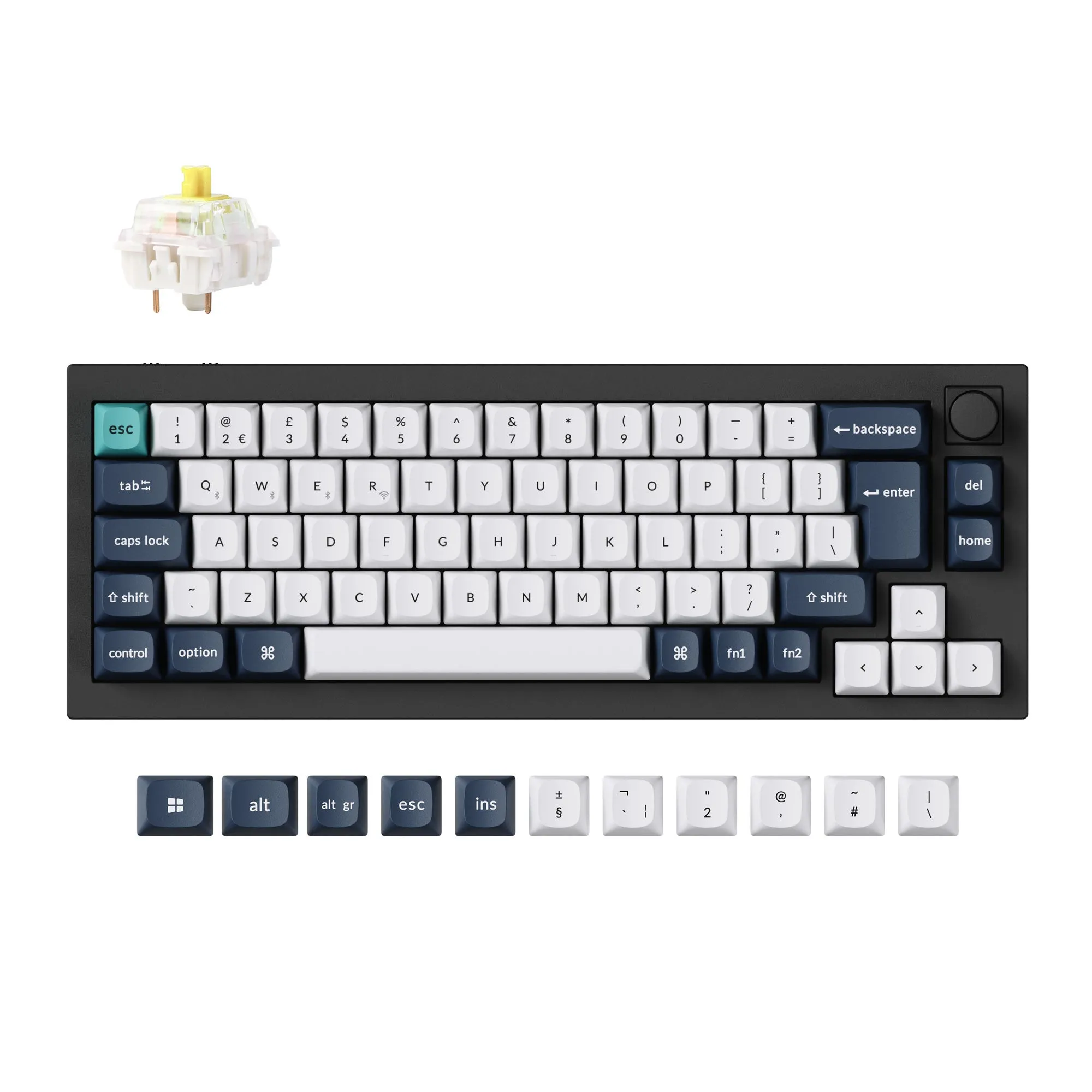 Keychron Q2 Max QMK/VIA Wireless Custom Mechanical Keyboard ISO Layout Collection