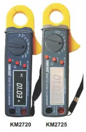 Kusam Meco KM 2725 Autoranging Clamp Meter, 1mA Resolution, 4000 Count Display, 23mm Jaw, Auto Zero & Polarity