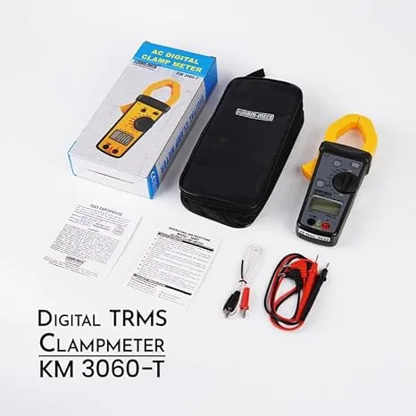 Kusam Meco KM3060T Digital Clamp Meter - 1000A AC, 5,999-Count Display, Non-Contact Voltage Detection