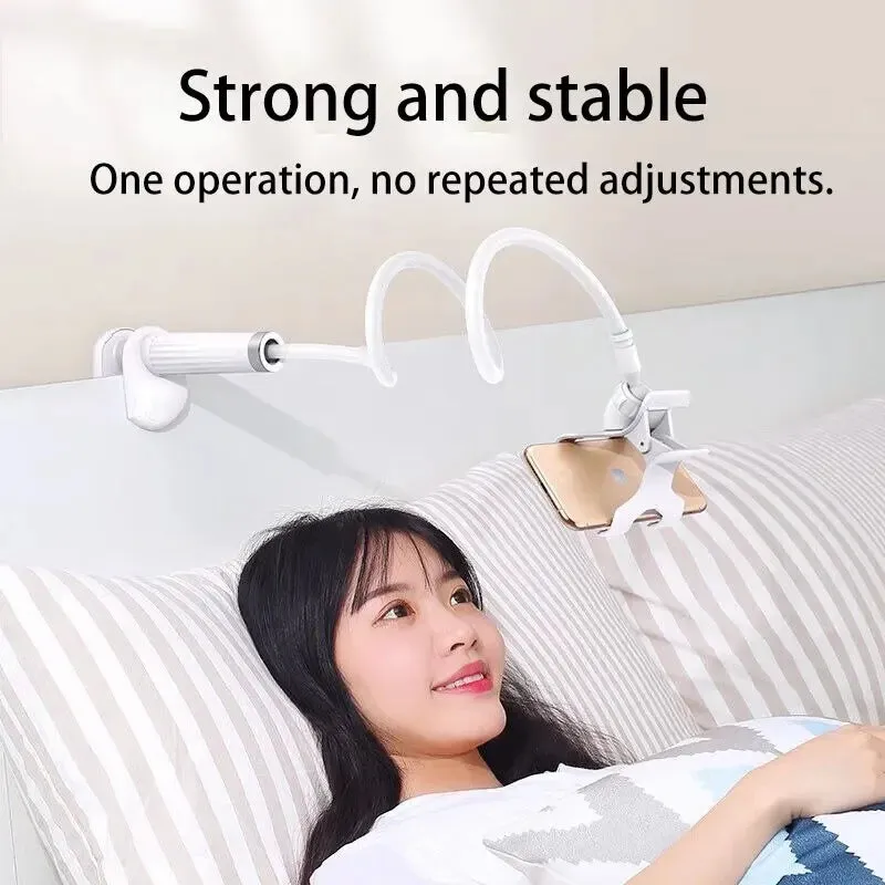 Lazy Bedside DesktopMobile Phone Clamp Bracket Flexible Long Arm Gooseneck Lazy Person Bracket With Handle Overhead Live Bracket