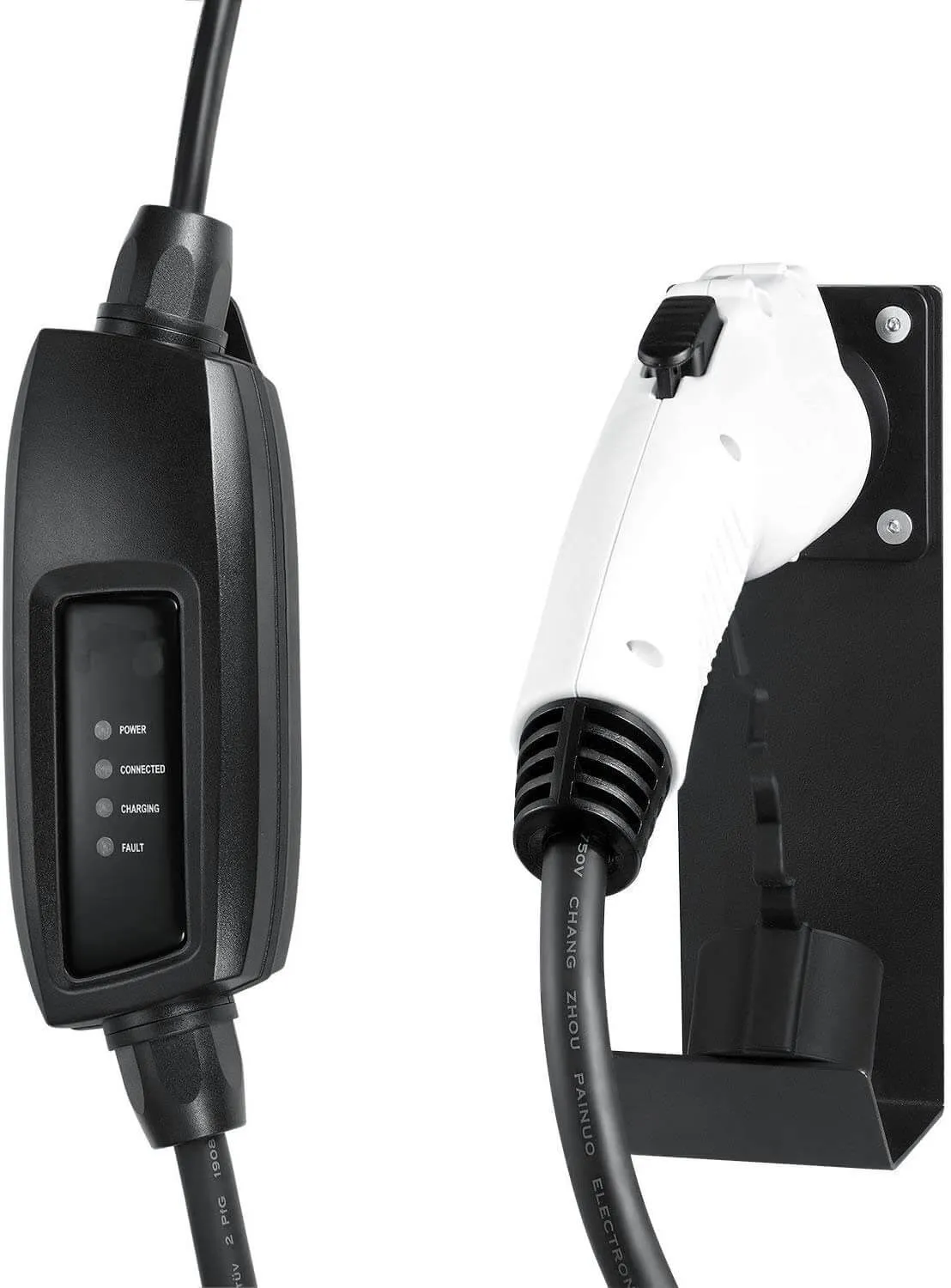 Lectron EV Charger Handle Dock and J-Hook for J1772 | Cord Organizer