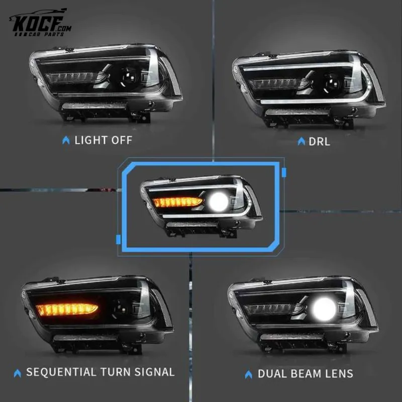 LED Headlights For Dodge Charger 2011-2014 Front lamps Assembly