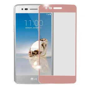 LG Aristo Case, K4 2017, K8 2017, Risio 2, Phoenix 3, Fortune, Premium Full Screen HD Temper Glass Ultra Thin Scratch Free Screen Protector for LG Aristo - Rose Gold