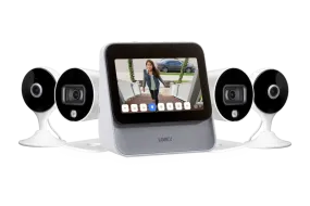 Lorex Smart Home Security Center with Two 1080p Outdoor and Two 2K Indoor Wi-Fi Security Cameras