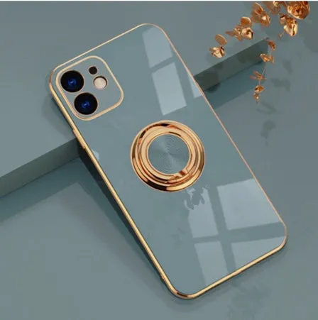 Luxury Royal Plating Ring Holder Phone Case For iPhone