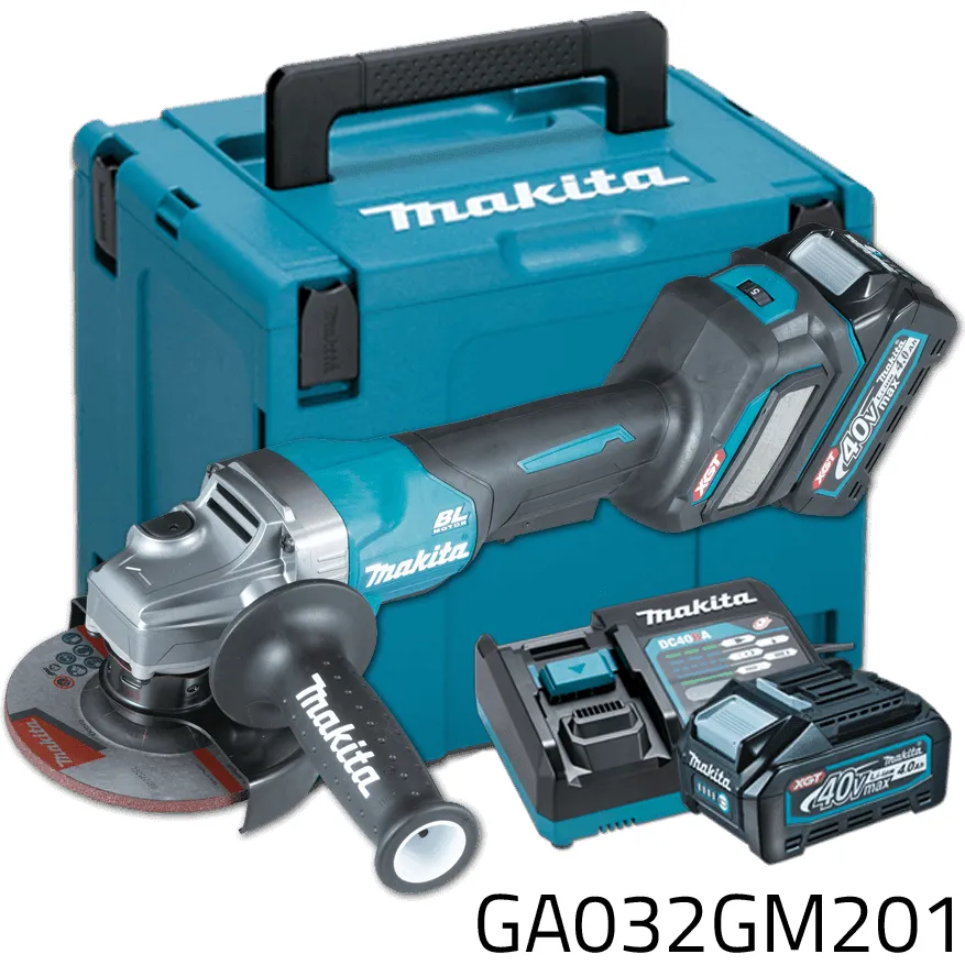 Makita GA032GM201 40V Cordless Angle Grinder (Paddle Switch) XGT