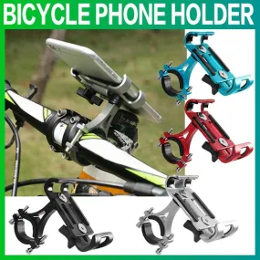 Metal Motorcycle Bike Phone Holder Aluminum Alloy Anti-slip Bracket GPS Clip Universal Bicycle Phone Stand for all Smartphones