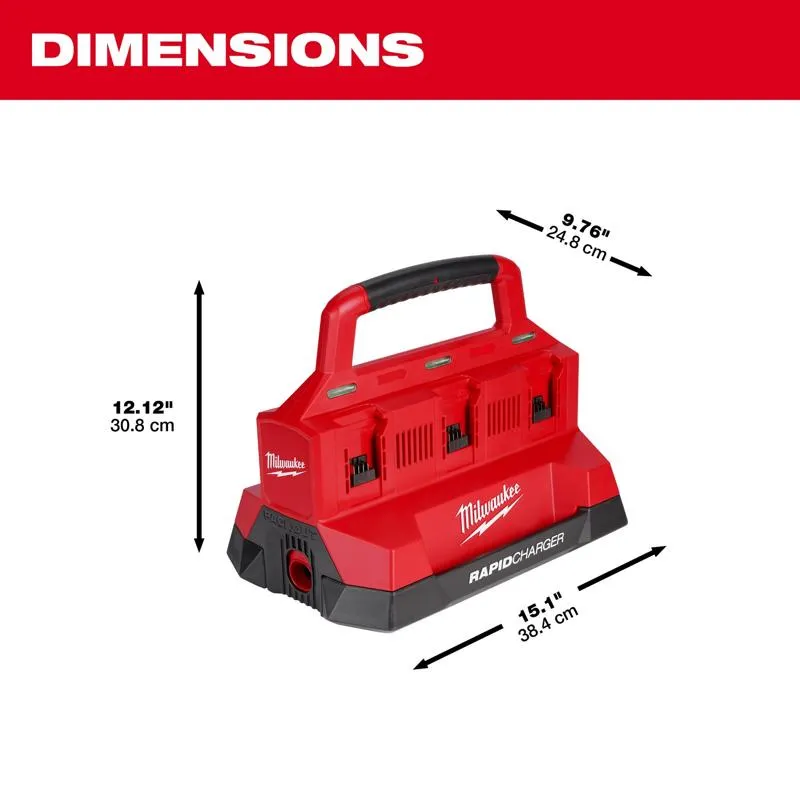 Milwaukee M18 PACKOUT 18 V 6-Port Battery Rapid Charger 1 pc