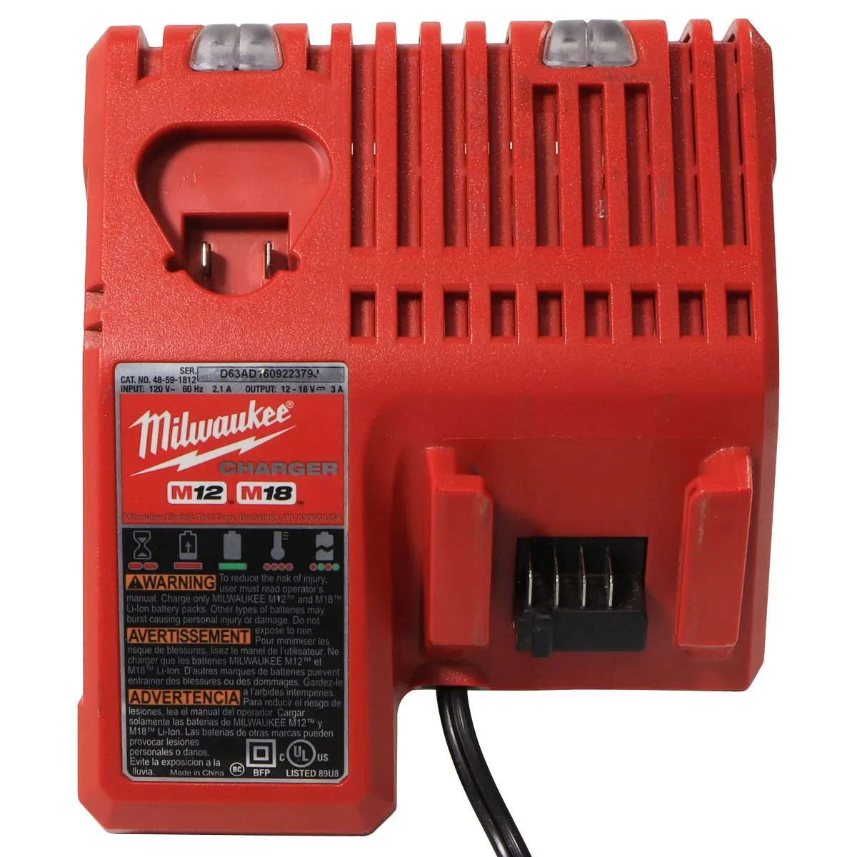 Milwaukee M18 Red Lithium XC (3.0 AH) Battery Pack and Charger (M12 / M18)