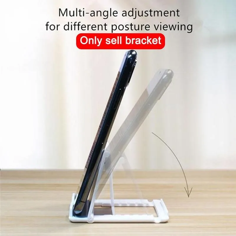 Mobile Phone Folding Portable Desk Stand Holder As-50479 White