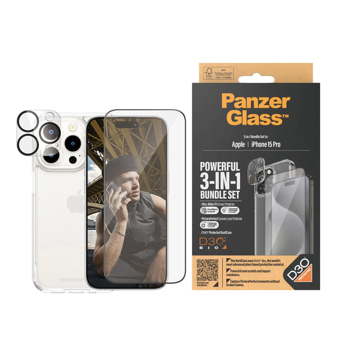 Mobile Screen Protector Panzer Glass B1173 2810 Apple iPhone 15 Pro