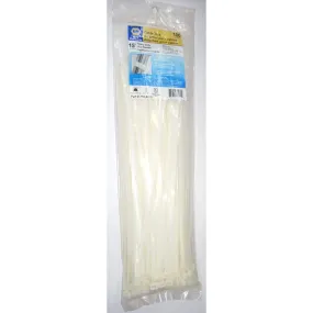 Napa 770-9220 Heavy Duty White Cable Ties 0.3 x 15" Long Nylon 6/6 100 pk