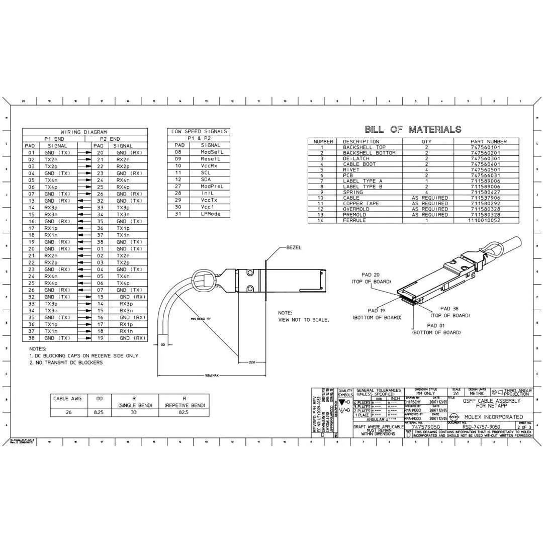 NetApp NO_FRU_Mellanox_MFS1S00-V050E_50m - 50m Data Cable with Plug QSFP56/QSFP56 | NO_FRU_Mellanox_MFS1S00-V050E_