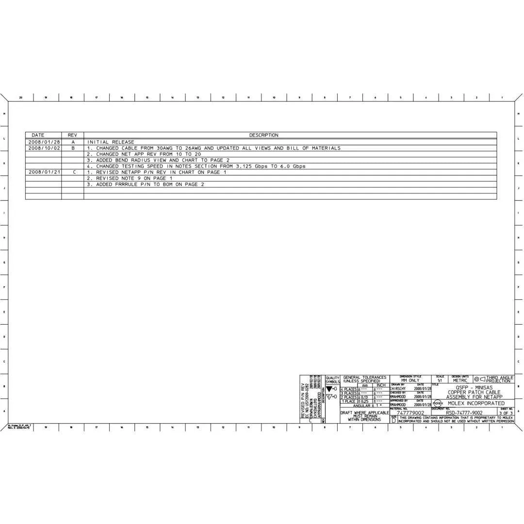 NetApp X6543A-R6 - 2m Data Cable with Plug miniSAS/QSFP | miniSAS Cntlr-Shelf,