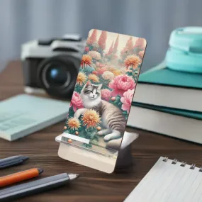 November Birth Flower - Cat Lover - Mobile Display Stand for Smartphones