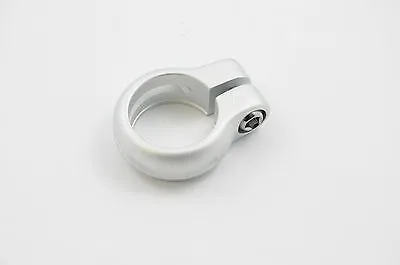 OLD SCHOOL BMX MTB, ATB, BIKE 28.6 mm ALLOY SILVER SEAT CLAMP FOR 25.4 POST