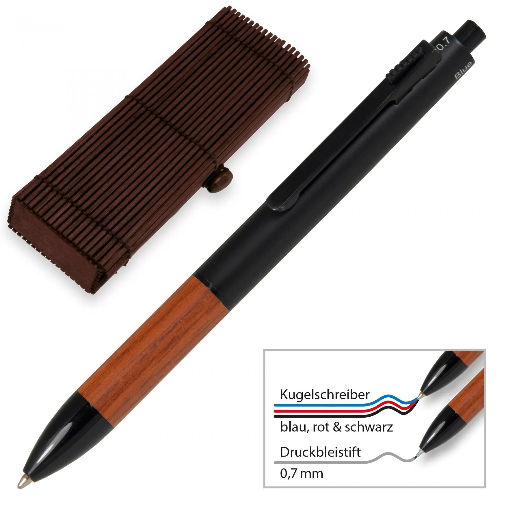 ONLINE Multifunction Pen - Rosewood Brown Black Trim (3 1)