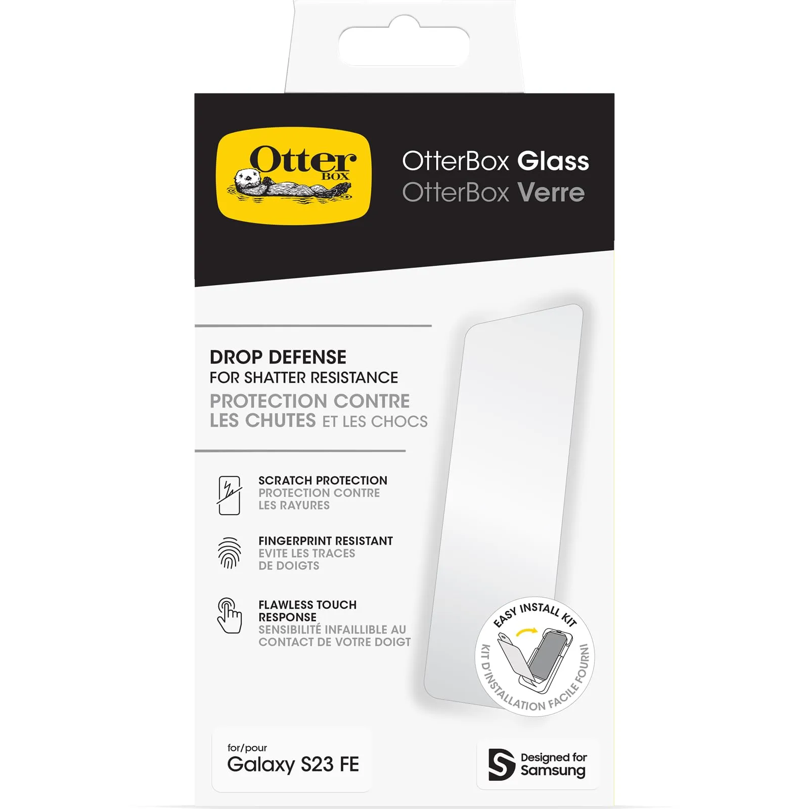 Otterbox - Screen Protector For Mobile Phone - Glass - Clear - For Samsung Galaxy S23 Fe