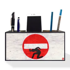 Pen Mobile Stand Holder Desk Organizer - No Entry