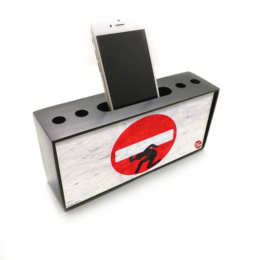 Pen Mobile Stand Holder Desk Organizer - No Entry