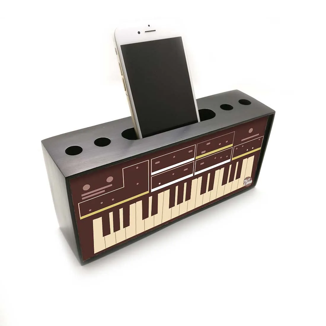 Pen Mobile Stand Holder Desk Organizer - Retro Keyboard