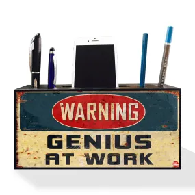 Pen Mobile Stand Holder Desk Organizer - Warning