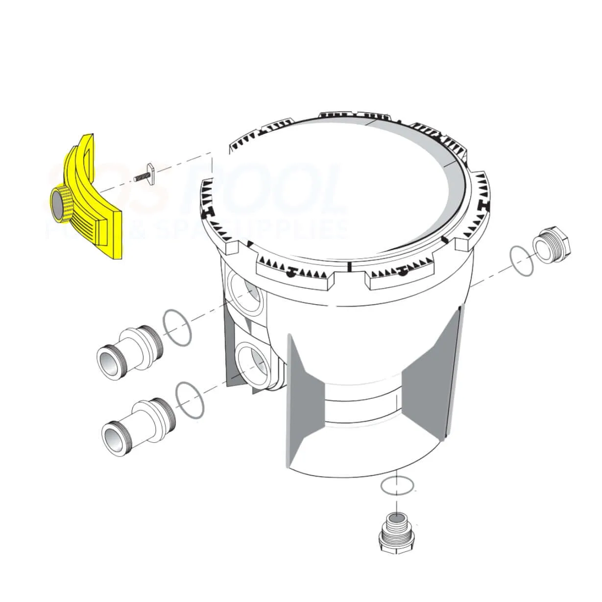 Pentair Filter Clamp Assembly For System 3 Filters | 24850-0200