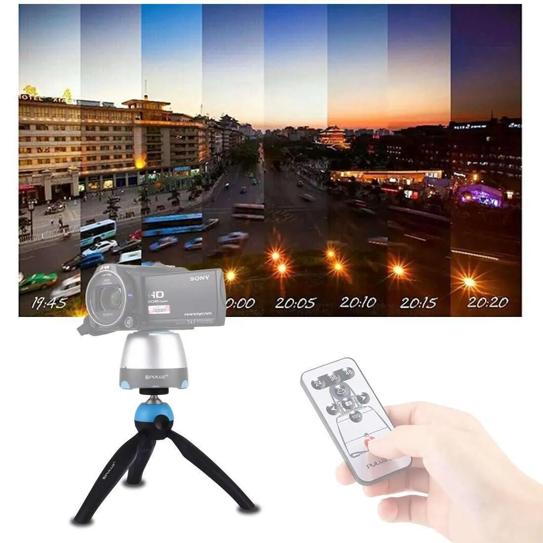 Pocket Mini Tripod Mount with 360 Degree Ball Head & Phone Clamp for Smartphones(Blue)