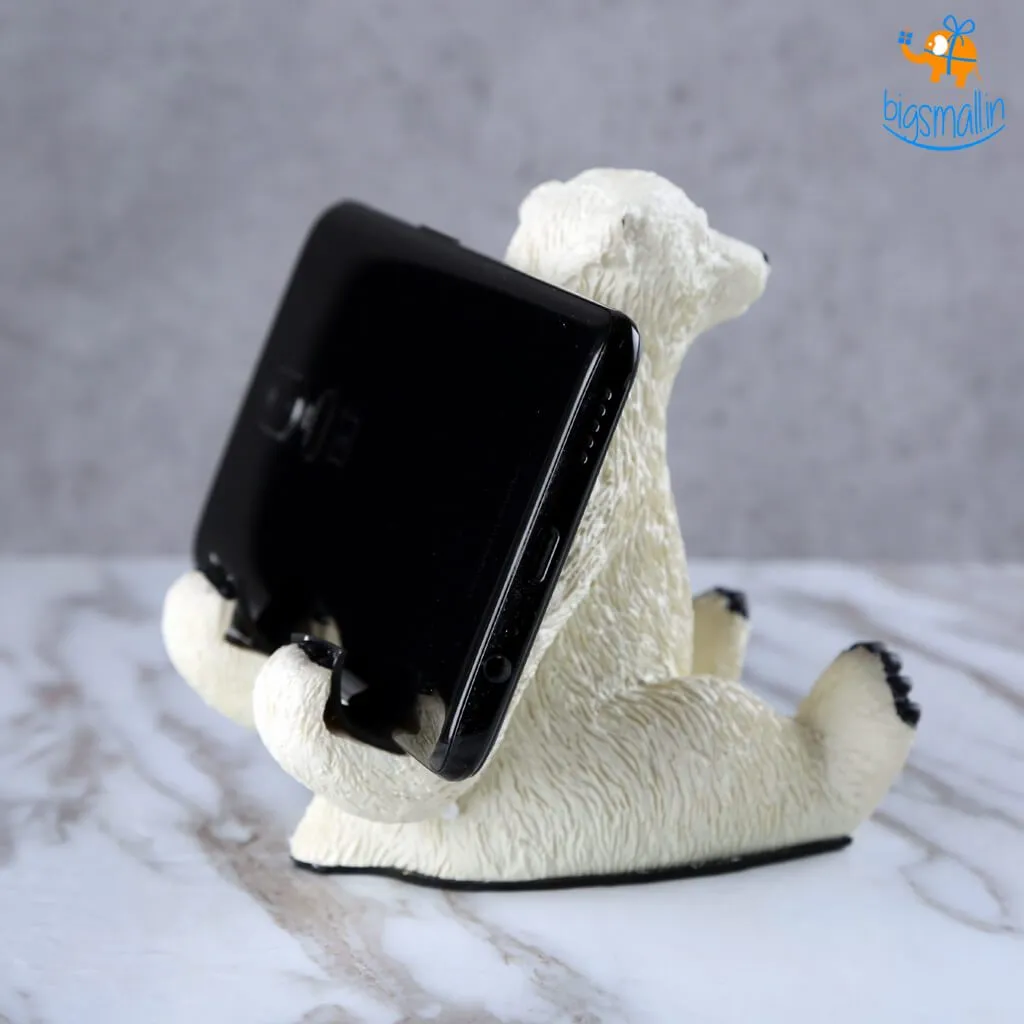 Polar Bear Ceramic Mobile Stand