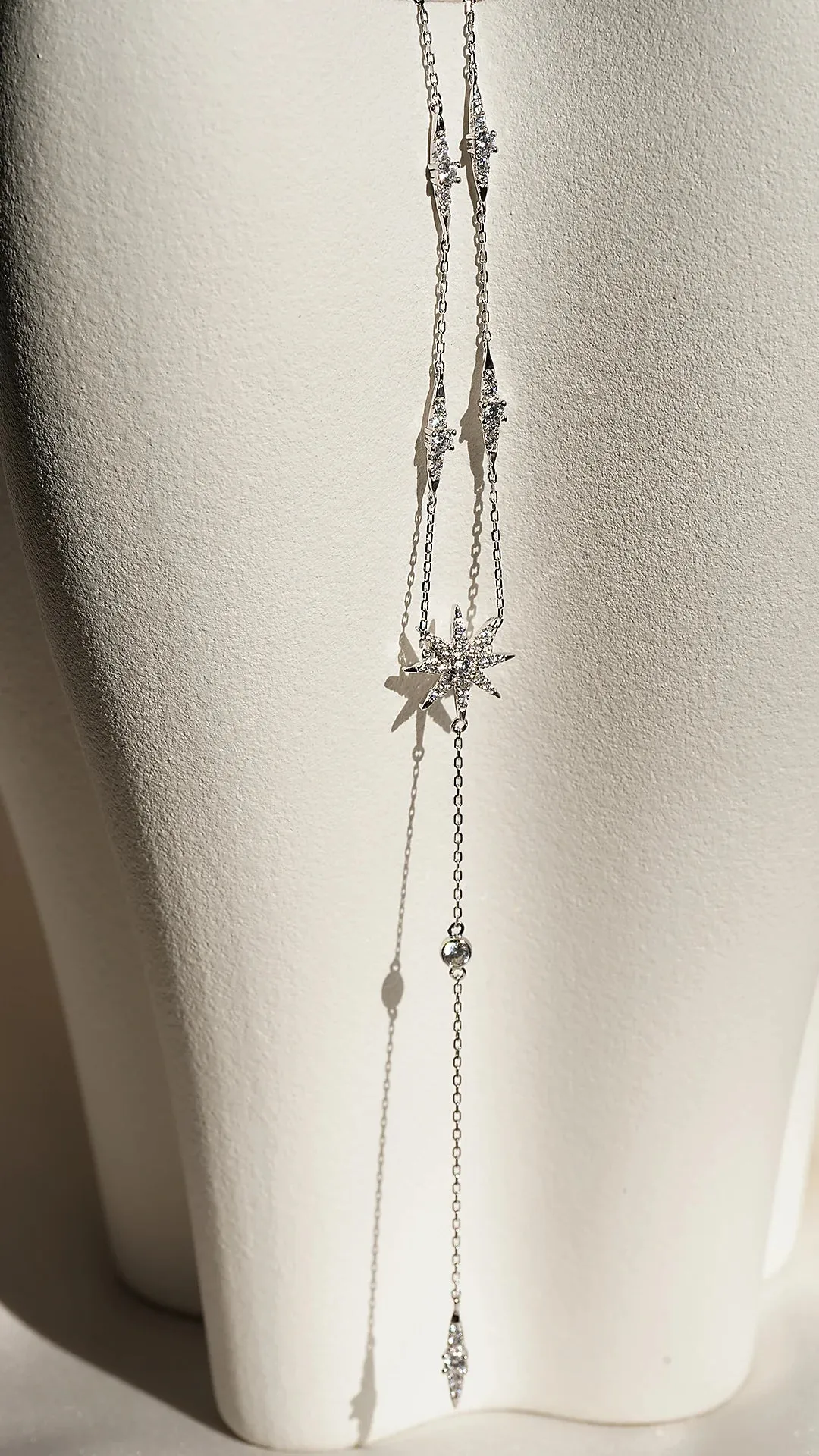 Pole Star Charm Necklace Silver