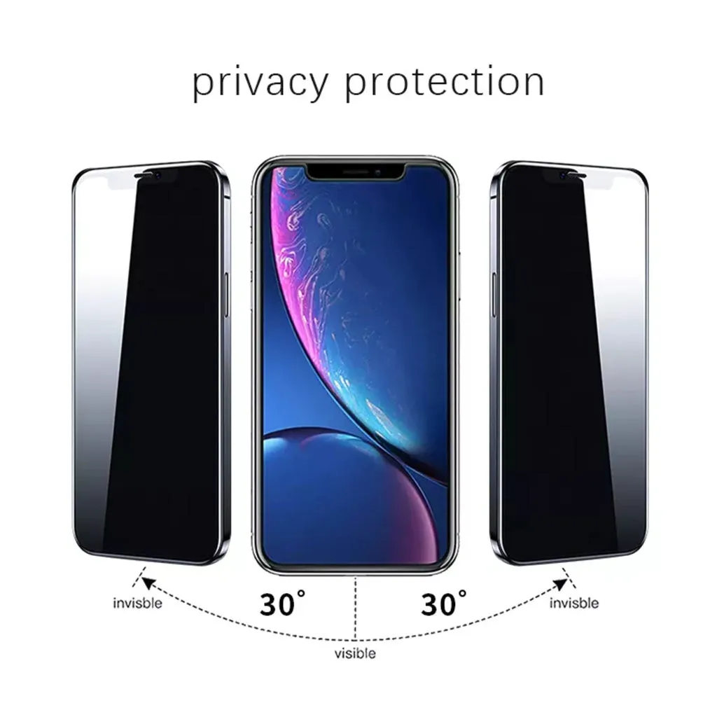 Privacy Tempered Glass 9H iPhone 14 Pro Max Screen Protector, 2Pcs